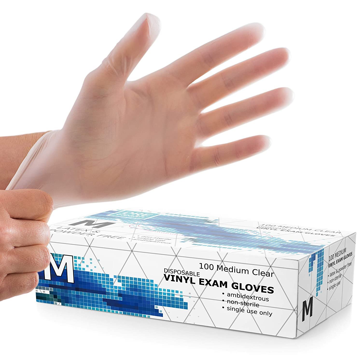 Dre Health Medium Powder Free Disposable Gloves