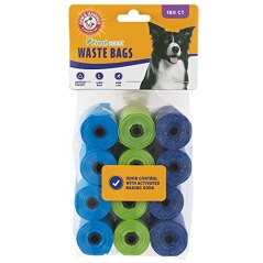 Petmate Arm & Hammer Disposable Waste Bag Refills, 180 Count