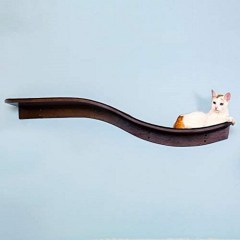 The Refined Feline Lotus Branch Wall-Mounted Cat Shelf