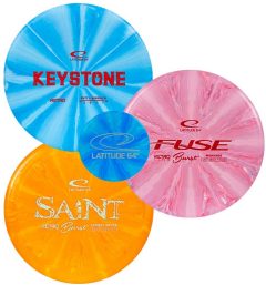 LATITUDE 64° GOLF DISCS Retro Burst Disc Golf Starter Set