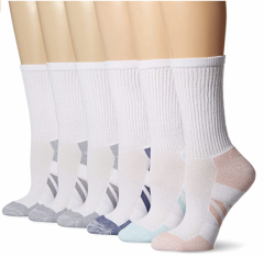 Amazon Essentials Women's Performance Cotton Cushioned Athletic Crew Socks