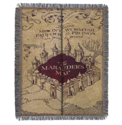 Harry Potter Marauder's Map Throw Blanket