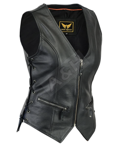 A&H Apparel Women's Motorcycle Biker Classic Vest