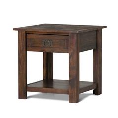 Simpli Home Monroe Solid Acacia Wood End Table