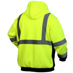 Pyramex Safety Hi-Vis Lime SAFETY Pullover Sweatshirt