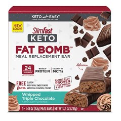 SlimFast Whipped Triple Chocolate Keto Meal Replacement Bar