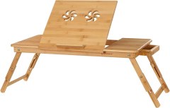 SONGMICS Large Bamboo Bed Tray