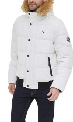 Tommy Hilfiger Men's Arctic Cloth Quilted Snorkel Bomber Jacket