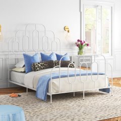 White Gaytes Low Profile Sleigh Bed