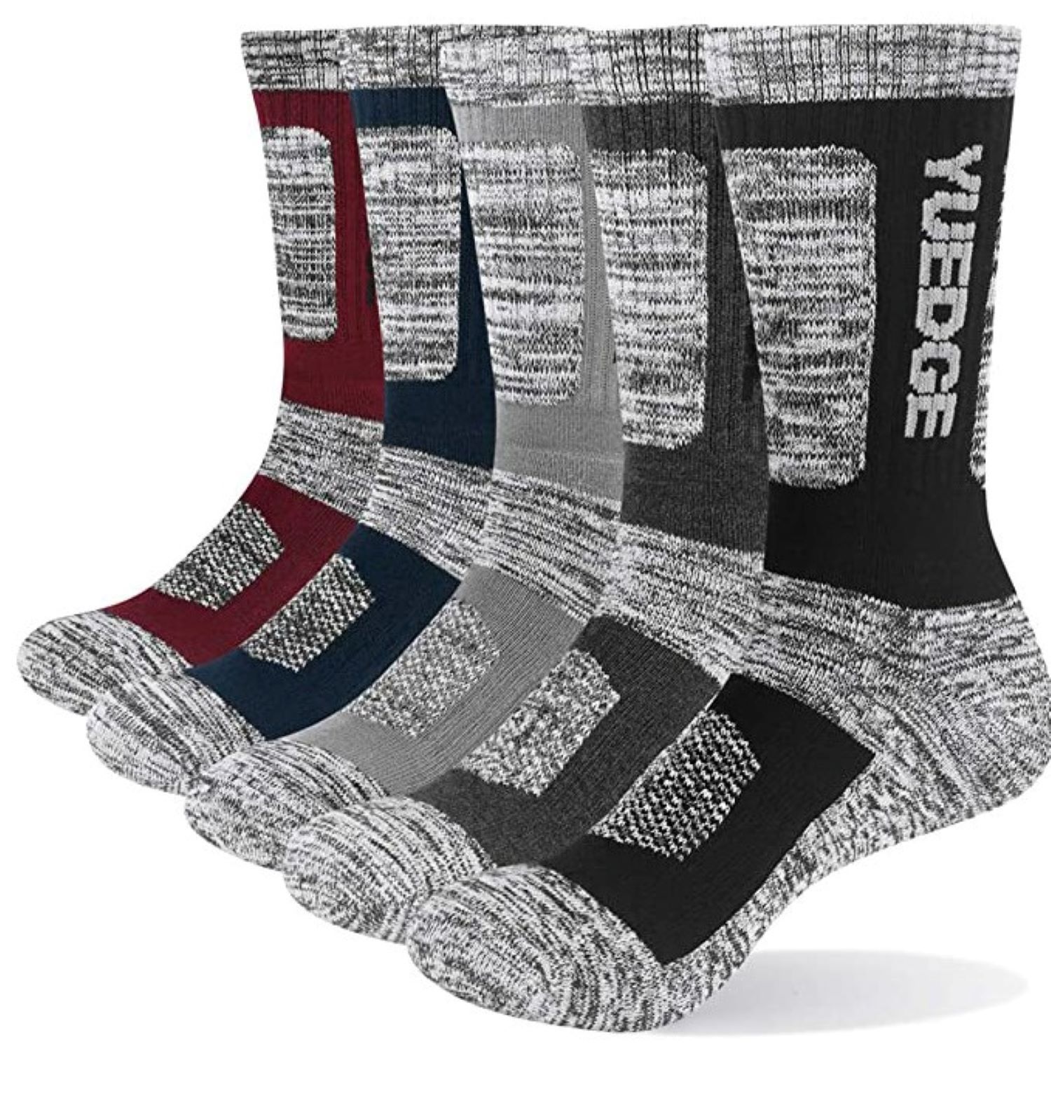Yuedge Men&#039;s Moisture Wicking Work Boot Socks