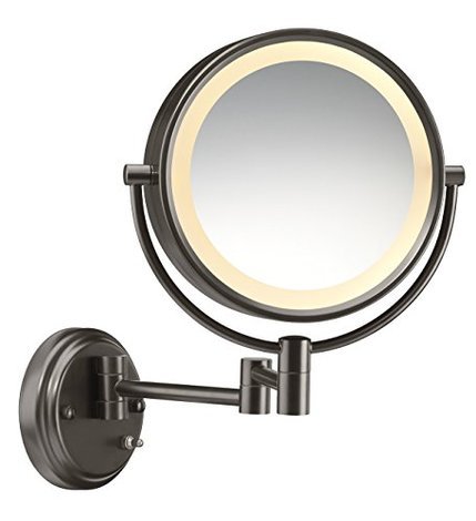 5 Best Wall Mounted Makeup Mirrors Dec 2018 Bestreviews Round Double Sided Wall Mounted Lighted Makeup Mirror